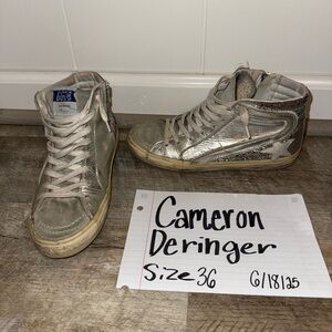 Golden Goose Metallic Silver High-Tops